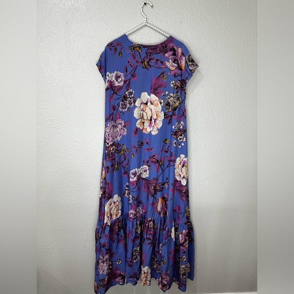 $298 FREE PEOPLE BLOSSOM SILK MAXI DRESS SIZE XS S M L - Picture 2 of 11